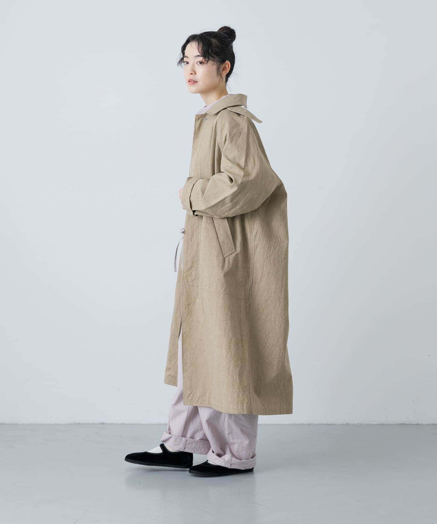 かぐれ「『ユニセックス』コットンステンカラーコート」|ステンカラーコート|