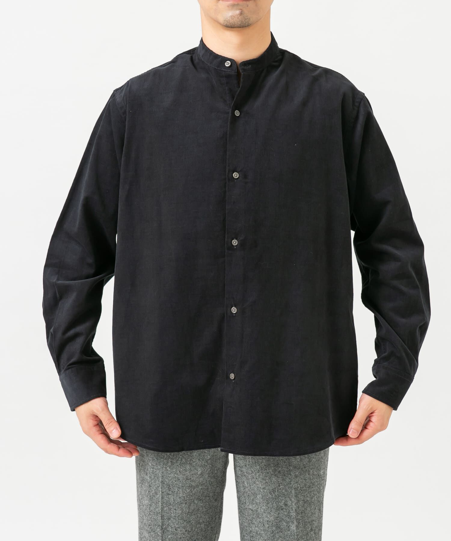 URBAN RESEARCH ROSSO「アーバンリラックスコーデュロイバンドシャツ」|シャツ・ブラウス|