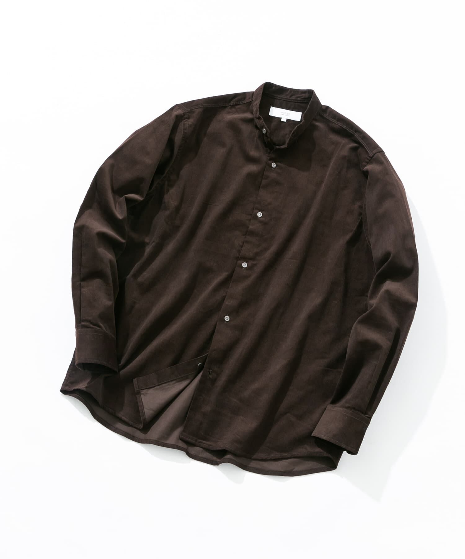 URBAN RESEARCH ROSSO「アーバンリラックスコーデュロイバンドシャツ」|シャツ・ブラウス|