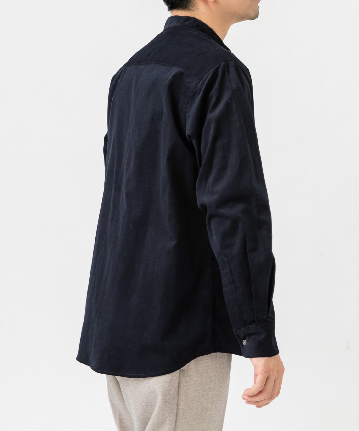 URBAN RESEARCH ROSSO「アーバンリラックスコーデュロイバンドシャツ」|シャツ・ブラウス|
