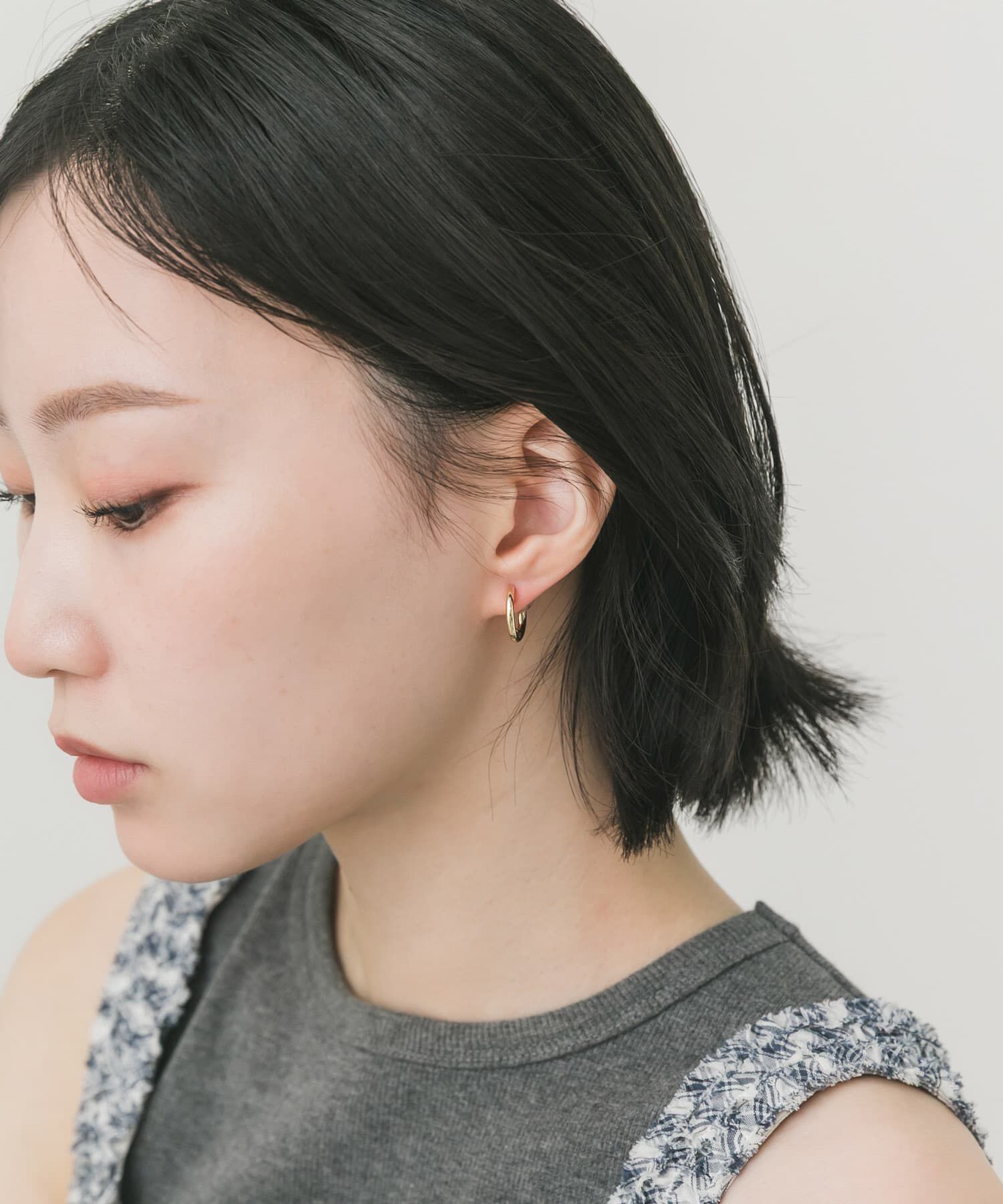 SMELLY「シンプルフープオメガイヤリング」|イヤリング|