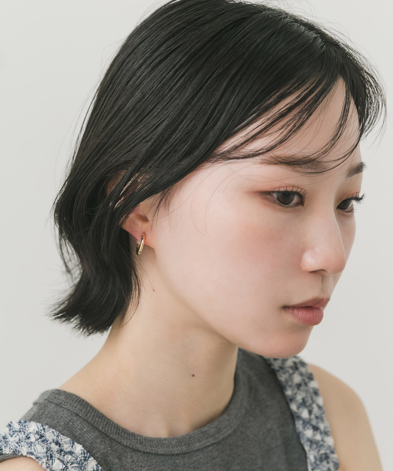 SMELLY「シンプルフープオメガイヤリング」|イヤリング|