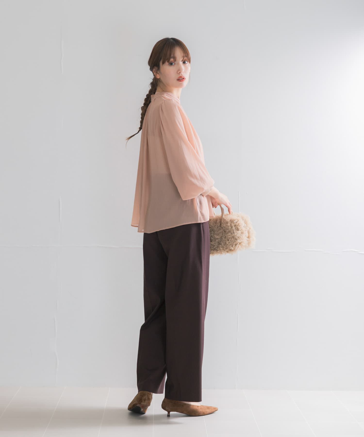 URBAN RESEARCH ROSSO「ハイネックボリュームスリーブブラウス」|シャツ・ブラウス|