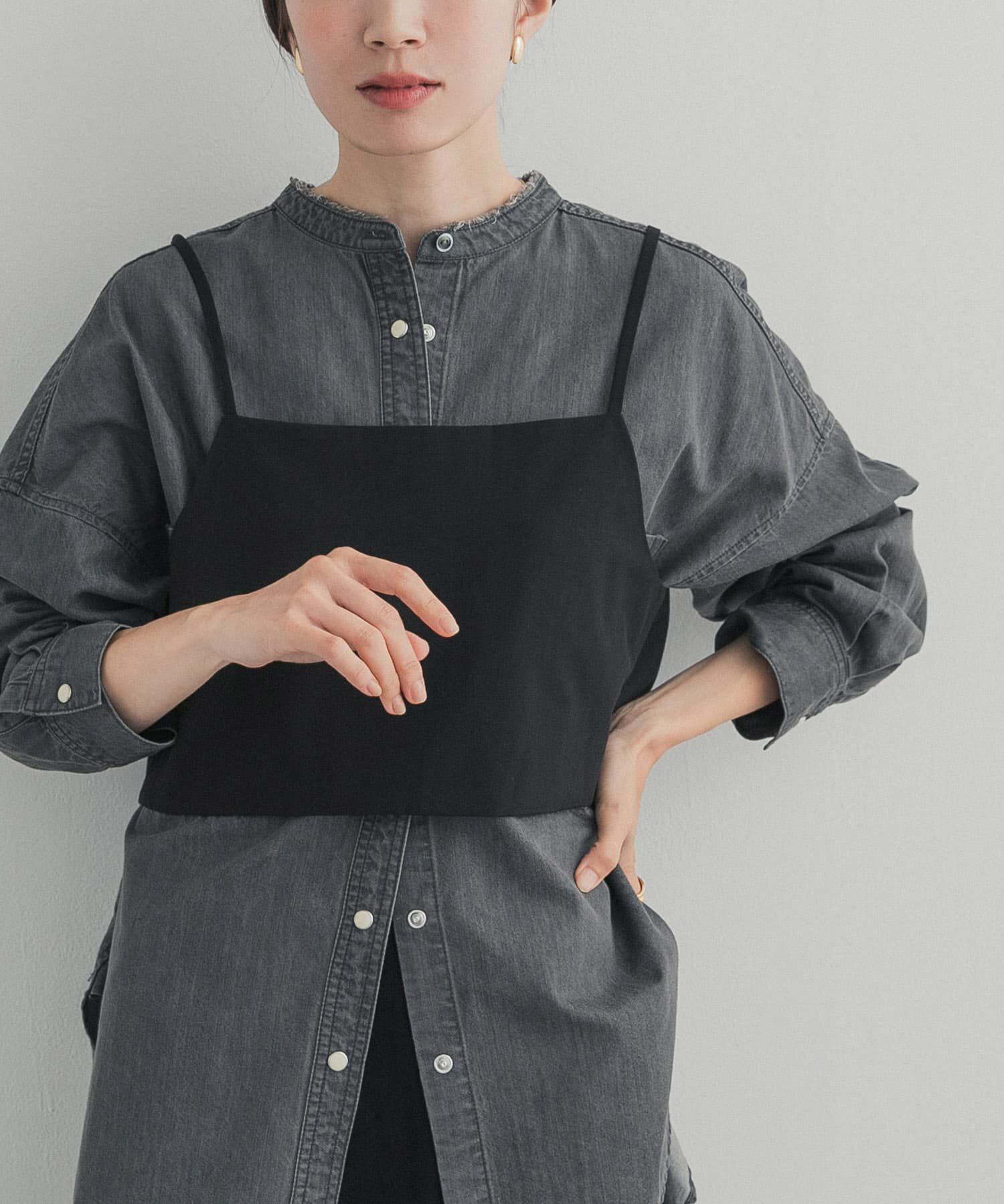 URBAN RESEARCH DOORS「デニムバンドカラーシャツ」|シャツ・ブラウス|