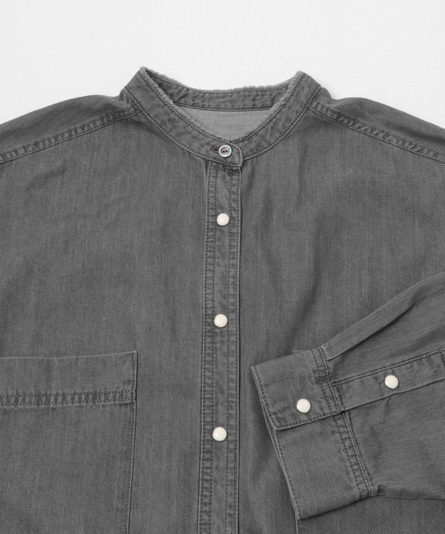 URBAN RESEARCH DOORS「デニムバンドカラーシャツ」|シャツ・ブラウス|