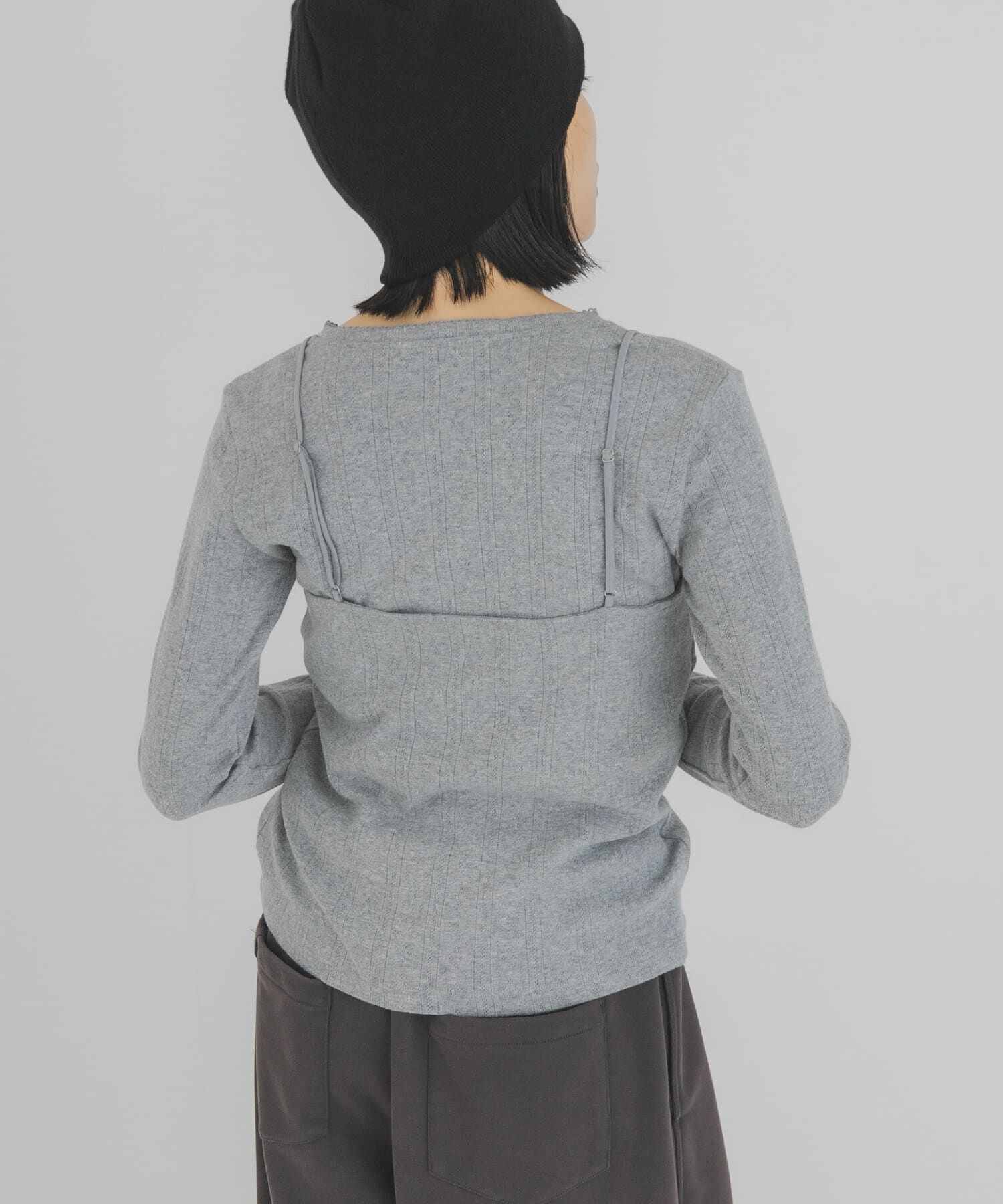  「アイレットキャミレイヤードトップス」|Tシャツ・カットソー|