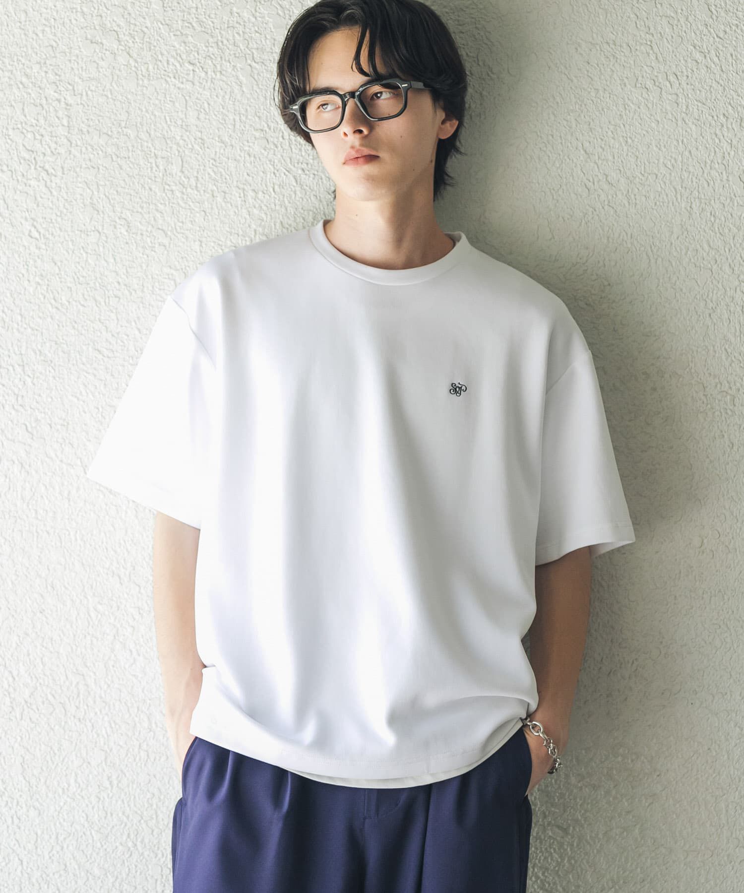 SENSE OF PLACE by URBAN RESEARCH「ワンポイントシシュウロゴTシャツ」|Tシャツ・カットソー|ホワイト