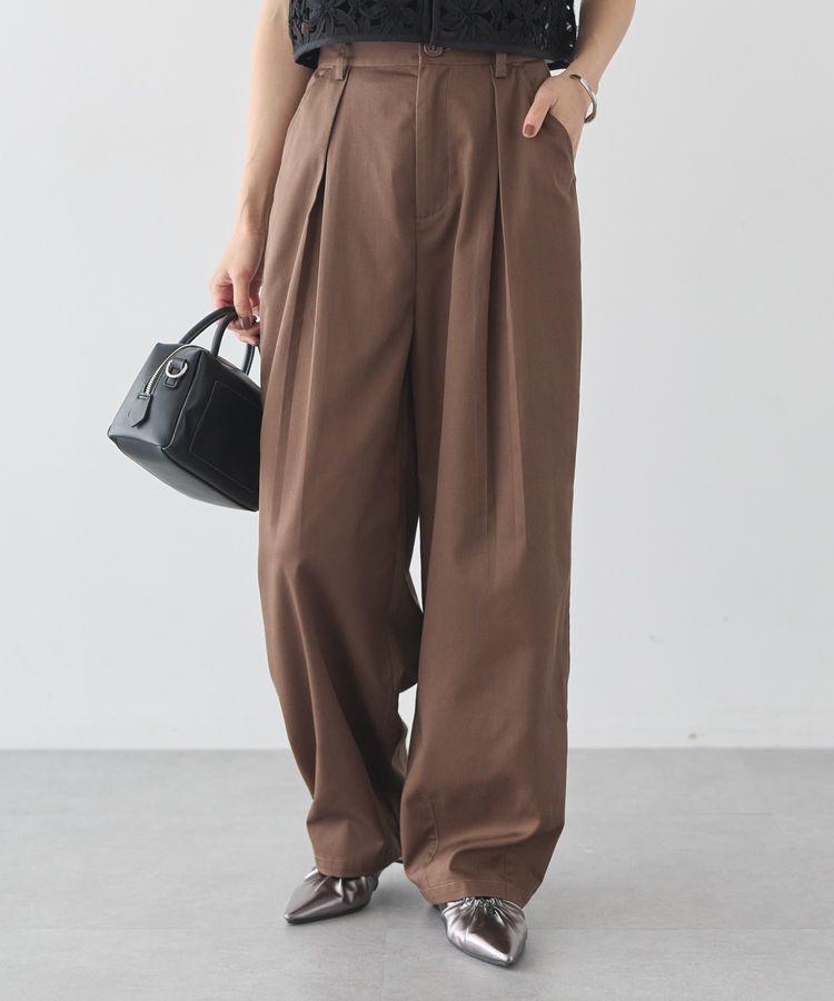 earth music&ecology「チノタックパンツ」|その他|Brown