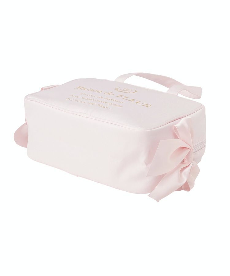 Maison de FLEUR「【保冷機能付き】サテンサイドリボン保冷バッグ」|トートバッグ|