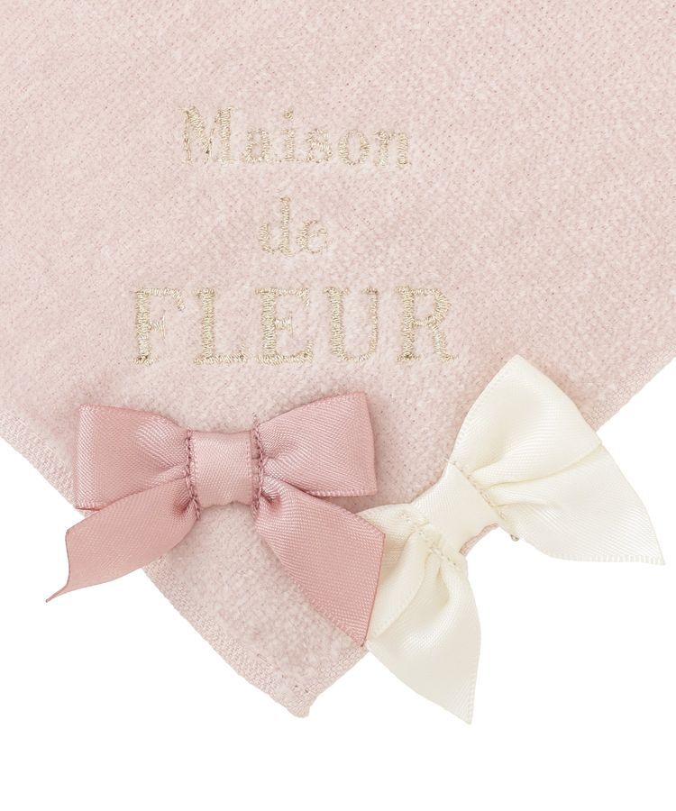 Maison de FLEUR「バイカラーリボンタオルハンカチ」|ハンカチ|