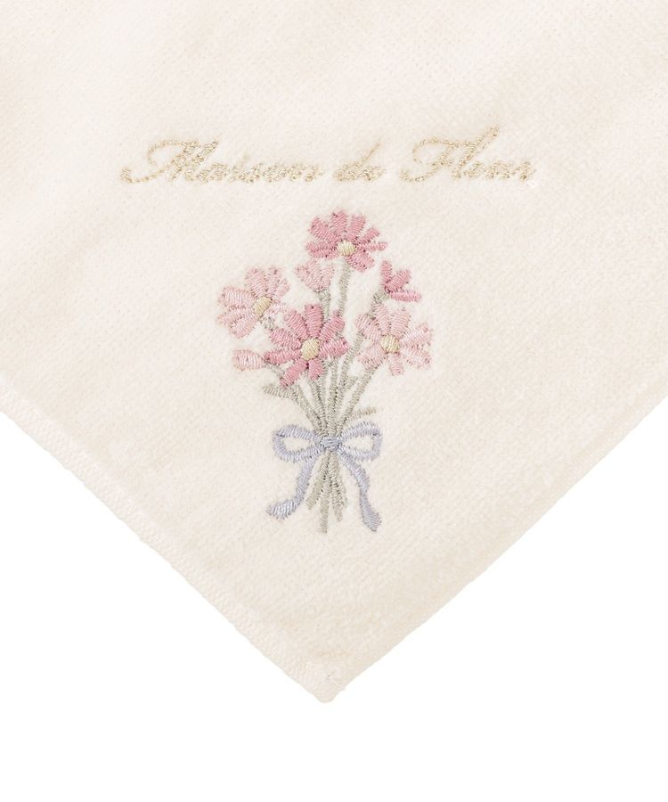 Maison de FLEUR「コスモス刺繍タオルハンカチ」|ハンカチ|