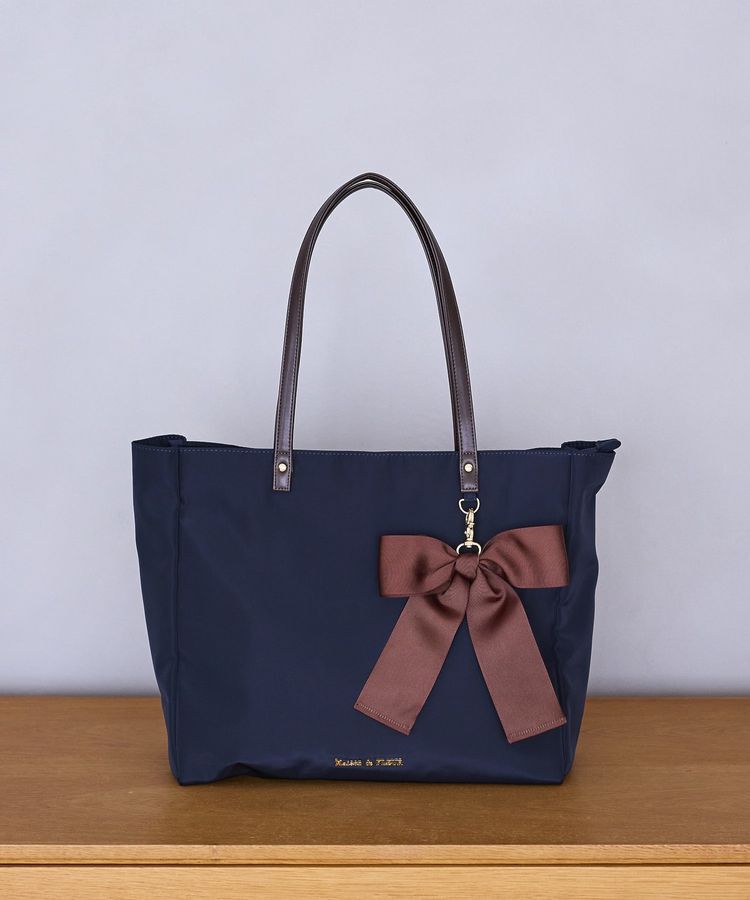 Maison de FLEUR「リボンチャーム付き3ルームトートバッグ」|トートバッグ|
