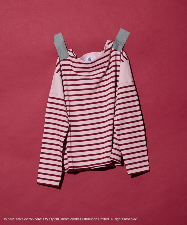 AMERICAN HOLIC「【WHERE'S WALLY?】ボートネックボーダーロンTEE」|Tシャツ・カットソー|Pink