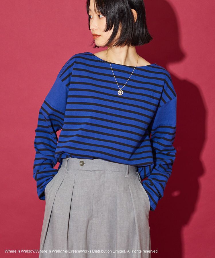 AMERICAN HOLIC「【WHERE'S WALLY?】ボートネックボーダーロンTEE」|Tシャツ・カットソー|