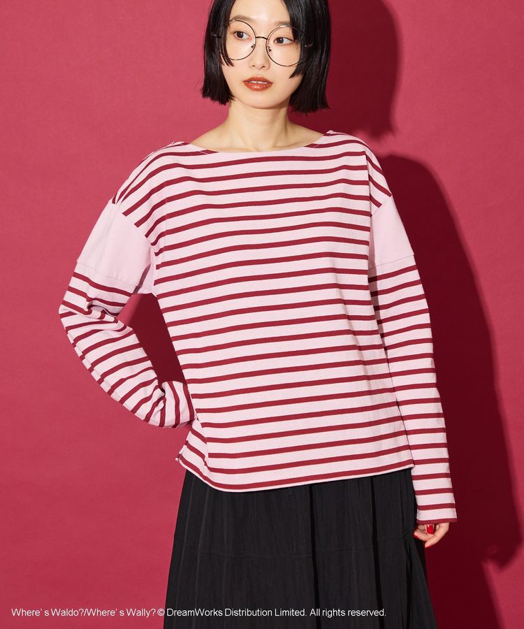 AMERICAN HOLIC「【WHERE'S WALLY?】ボートネックボーダーロンTEE」|Tシャツ・カットソー|