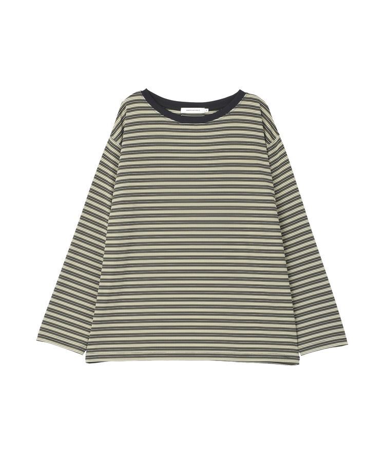 AMERICAN HOLIC「マルチボーダーロンＴ」|Tシャツ・カットソー|Green