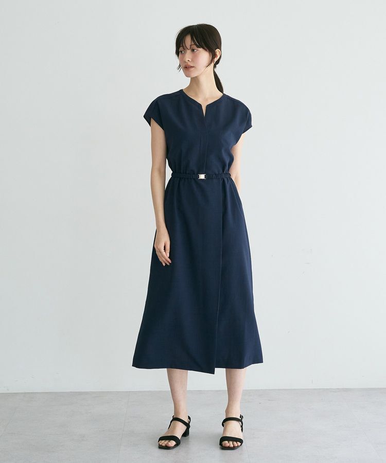 YECCA VECCA「リネンライクスキッパーワンピース」|ワンピース|