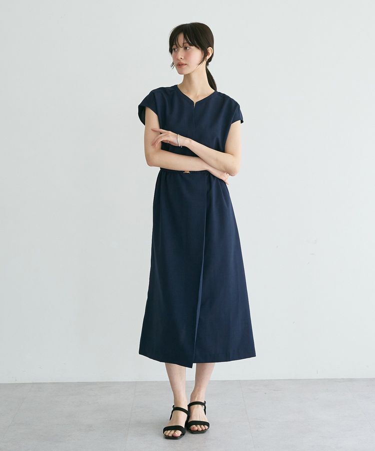 YECCA VECCA「リネンライクスキッパーワンピース」|ワンピース|