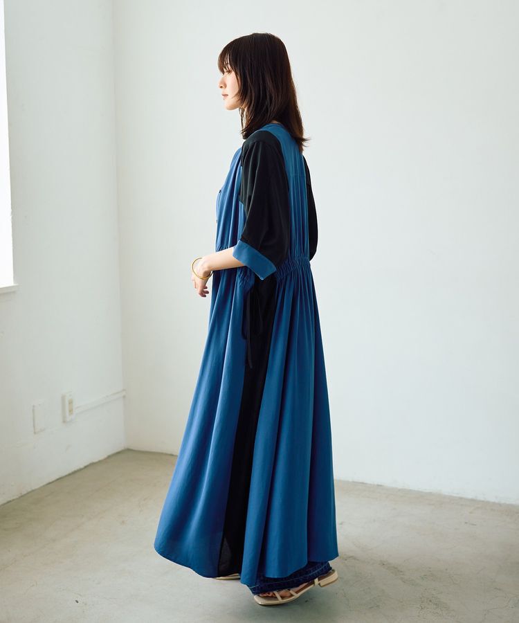 Editt by YECCA VECCA「配色デザインシャツワンピース」|ワンピース|