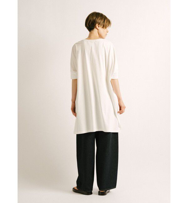 mizuiro ind「mizuiro ind ワイドクルーネックチュニック」|Tシャツ・カットソー|