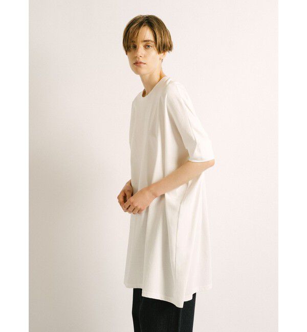 mizuiro ind「mizuiro ind ワイドクルーネックチュニック」|Tシャツ・カットソー|