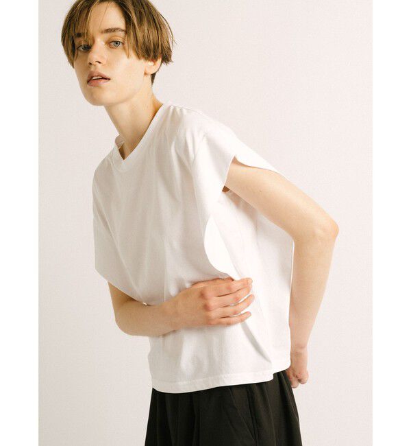 mizuiro ind「mizuiro ind ショルダータックノースリーブプルオーバー」|Tシャツ・カットソー|