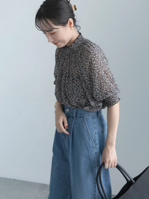 Te chichi「パターンアソートシャーリングブラウス《追加生産》」|シャツ・ブラウス|オフホワイト