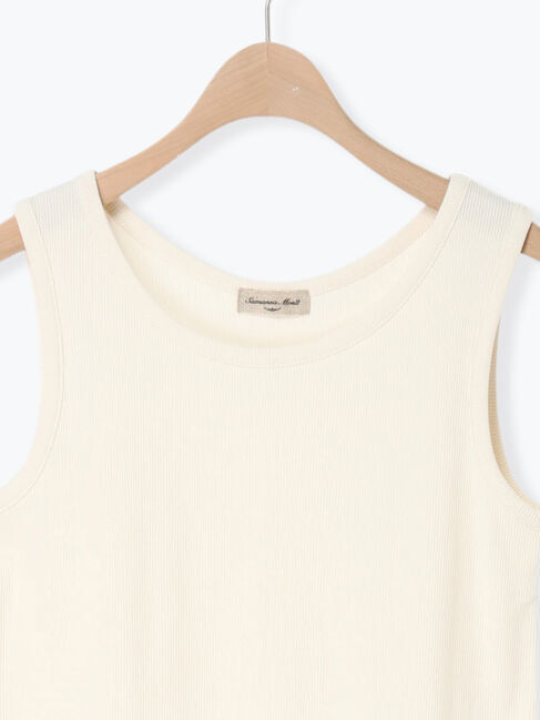 Samansa Mos2「【接触冷感】裾チュールレースノースリーブ」|Tシャツ・カットソー|