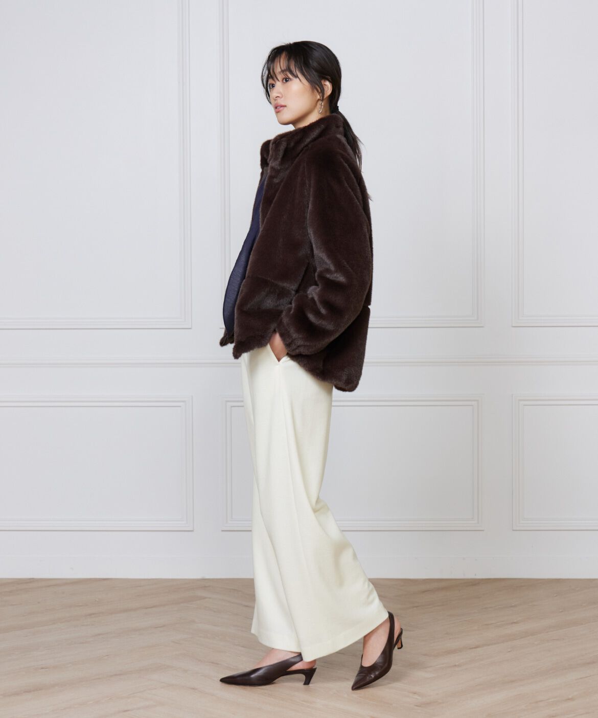 Le Souk「《大きいサイズ》フェイクファースタンドブルゾン」|その他|