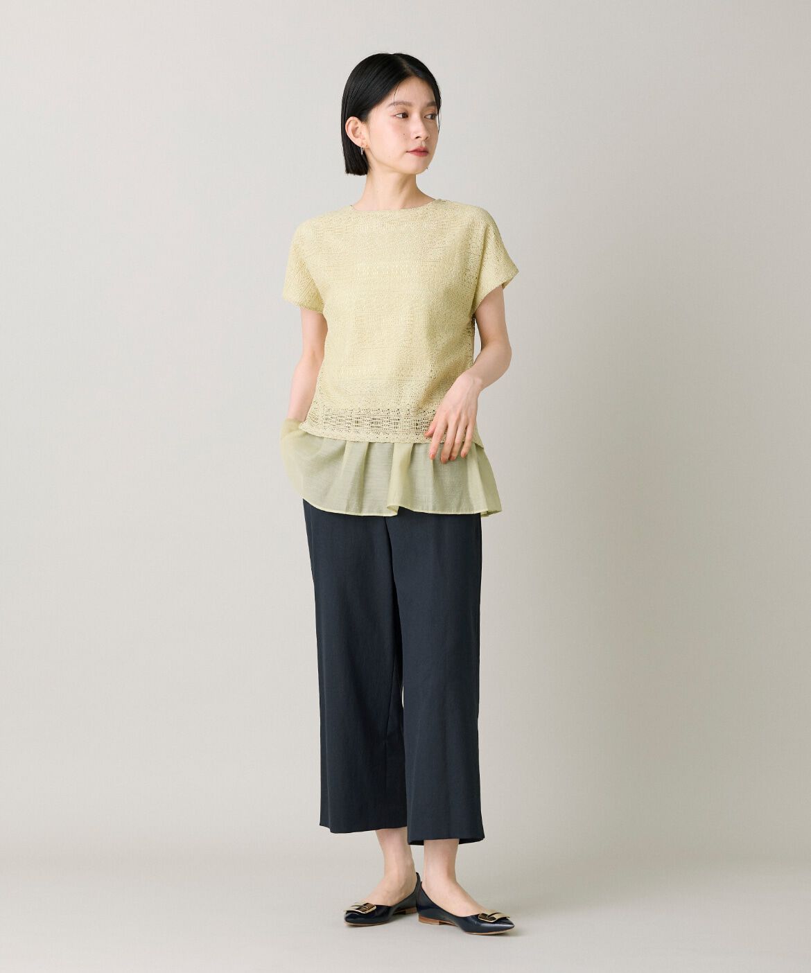 7-IDconcept.「《大きいサイズ》シアードッキングレースプルオーバー」|Tシャツ・カットソー|