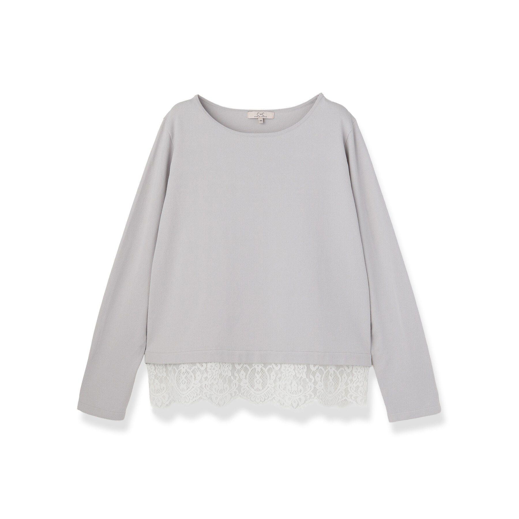 COUP DE CHANCE「【手洗い可】裾レースニット」|ニット・セーター|