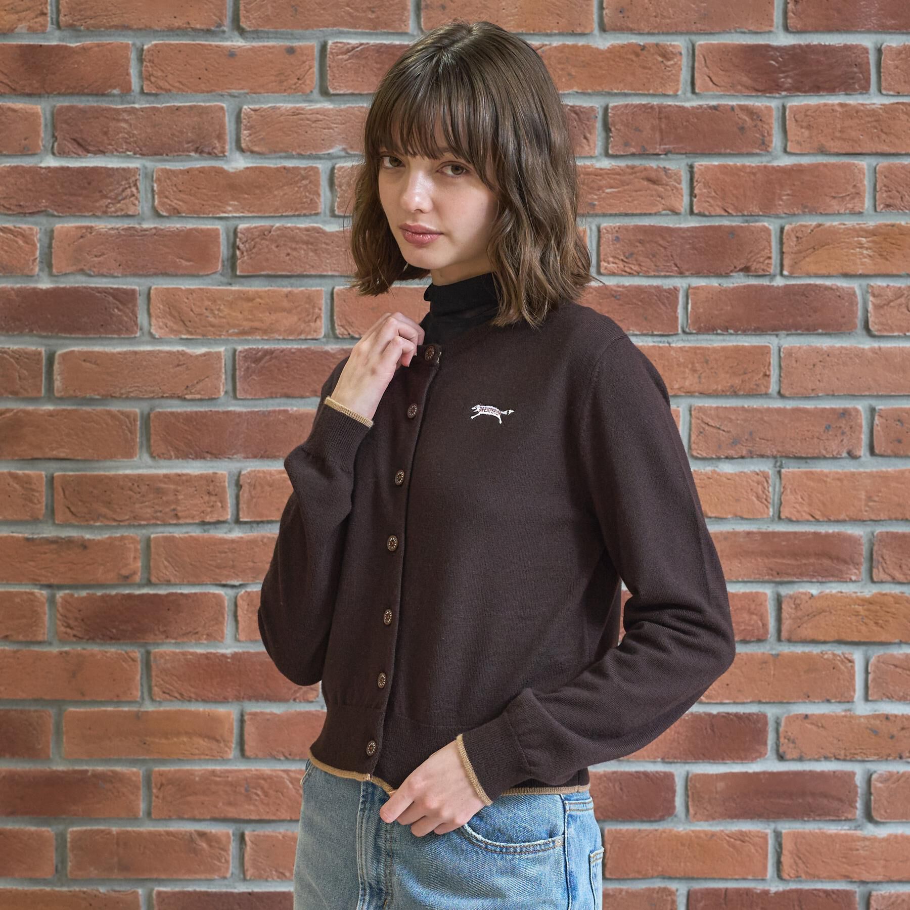 DRESSTERIOR「ゼニアバル―ファキャッシュウールクルーネックカーディガン」|カーディガン|