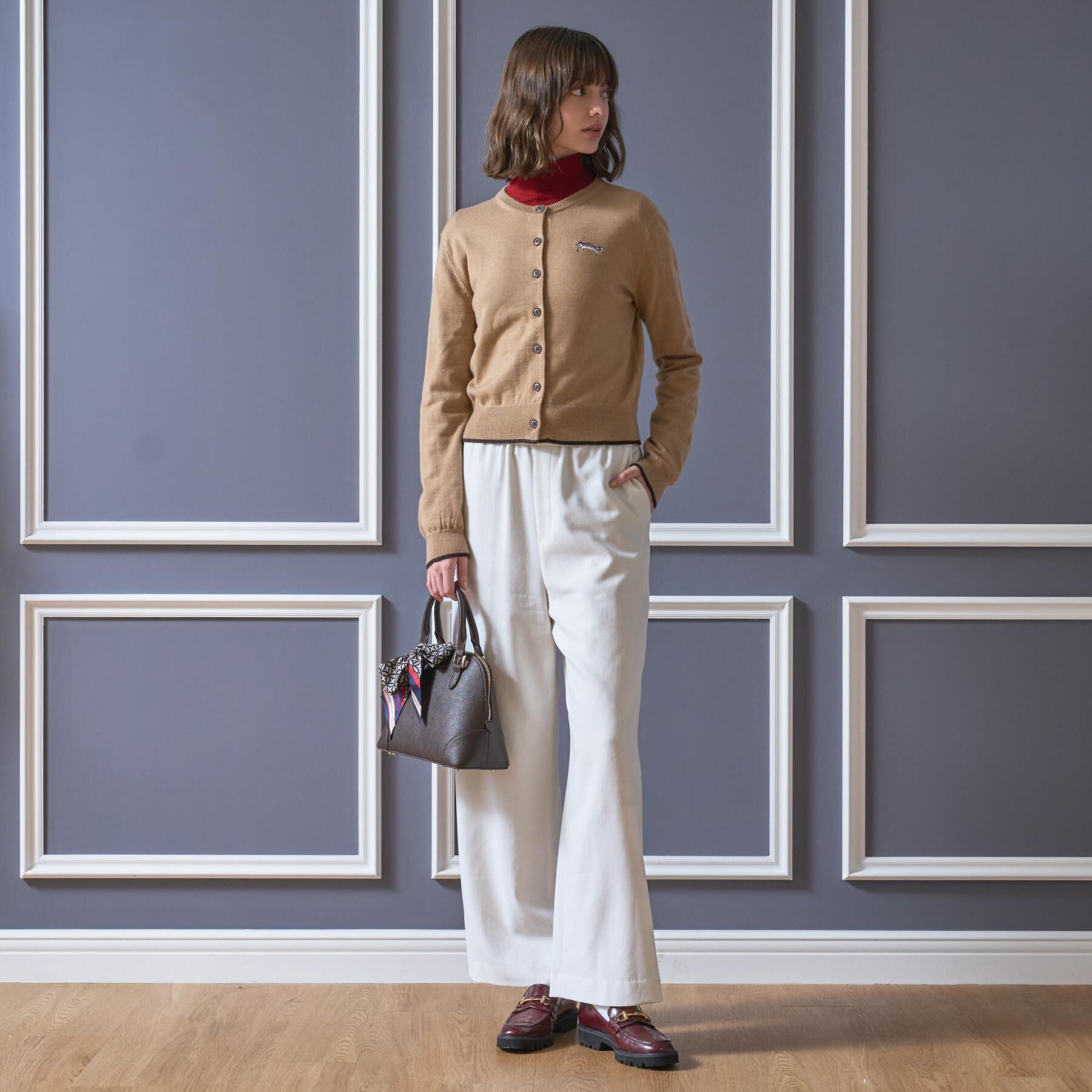 DRESSTERIOR「ゼニアバル―ファキャッシュウールクルーネックカーディガン」|カーディガン|
