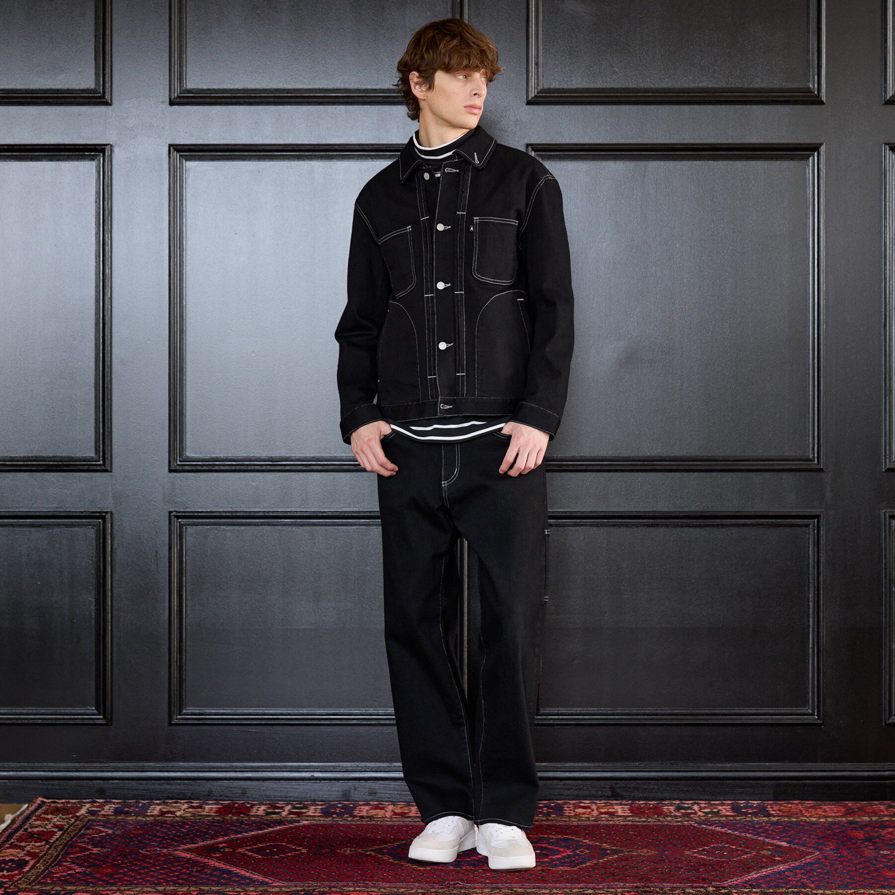TAKEO KIKUCHI「【BOWLER HAT LABEL】ブラックデニムGジャン」|デニムジャケット|