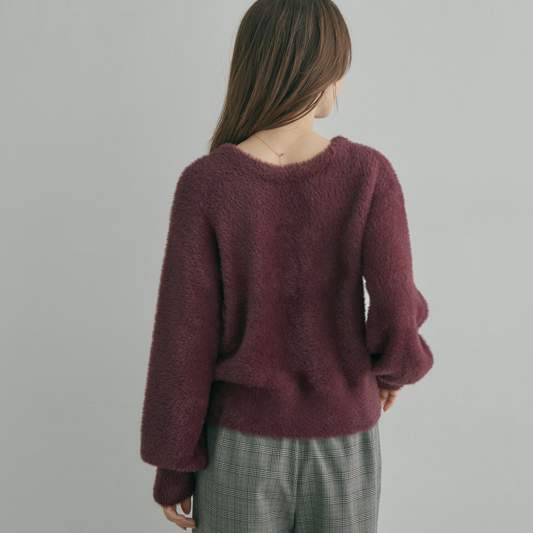 Couture broach「【ふわふわフェザー】前後2WAY ニットカーディガン」|カーディガン|