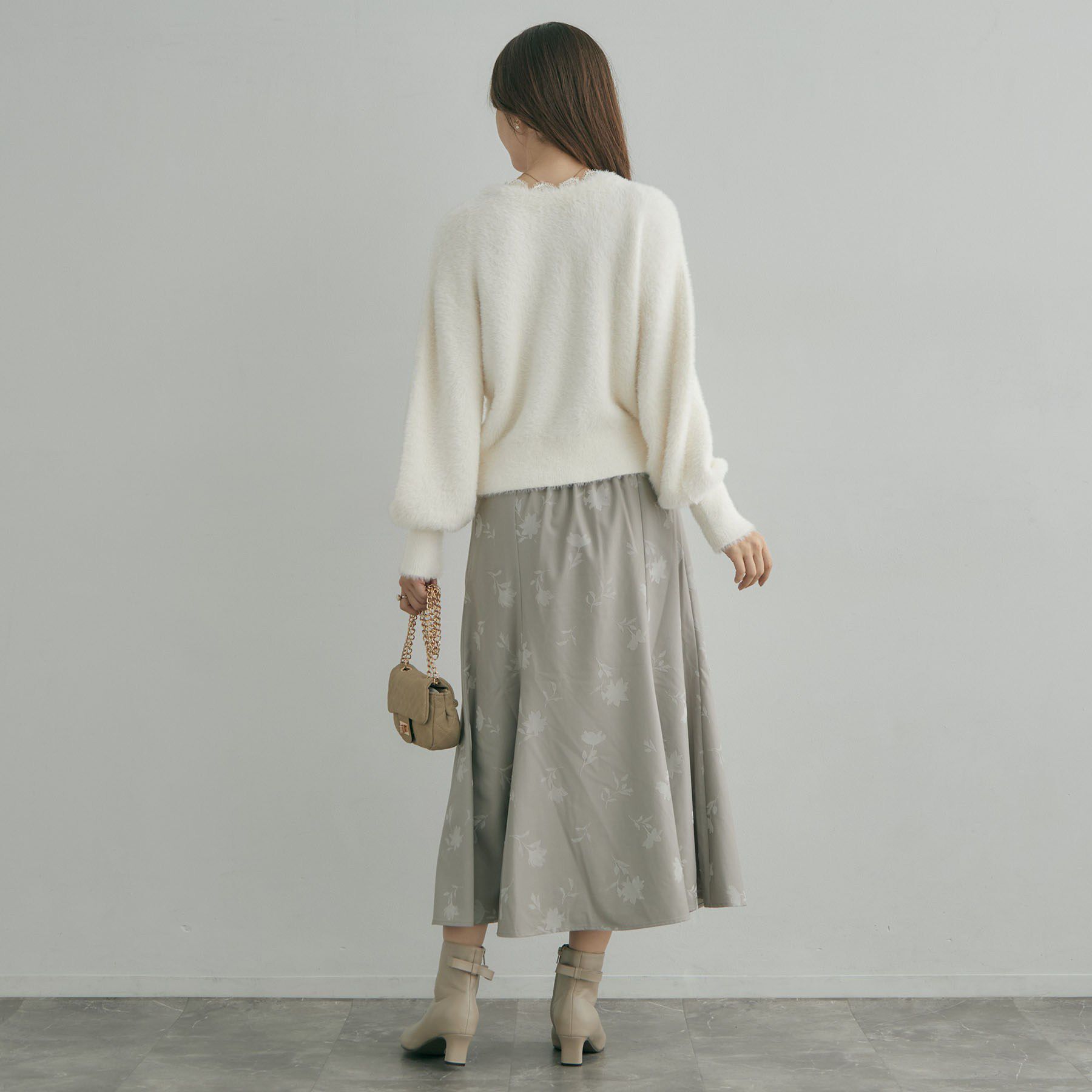 Couture broach「【ふわふわフェザー】前後2WAY ニットカーディガン」|カーディガン|