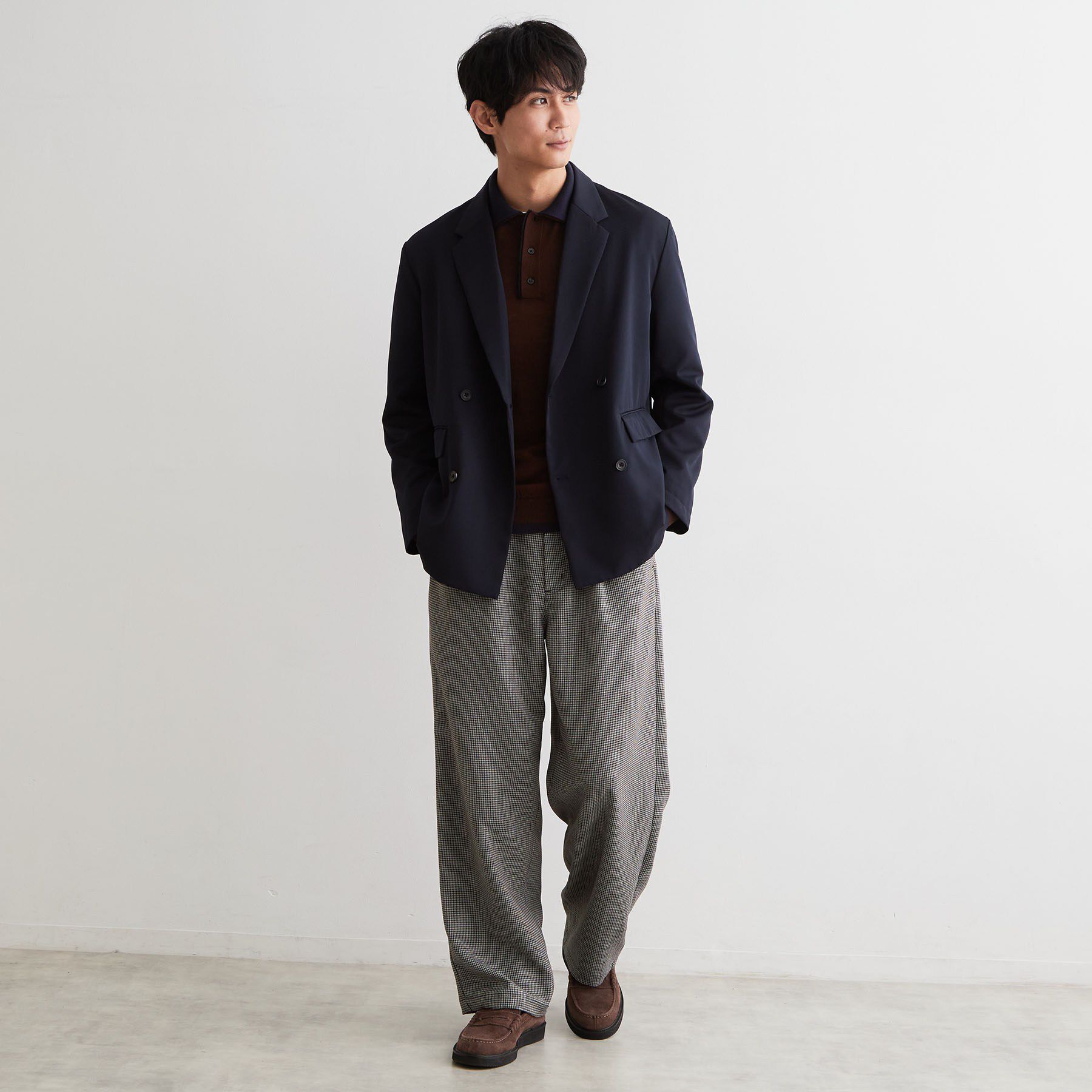 THE SHOP TK「【洗濯機OK】ガンクラブチェックワイドイージーパンツ」|その他|