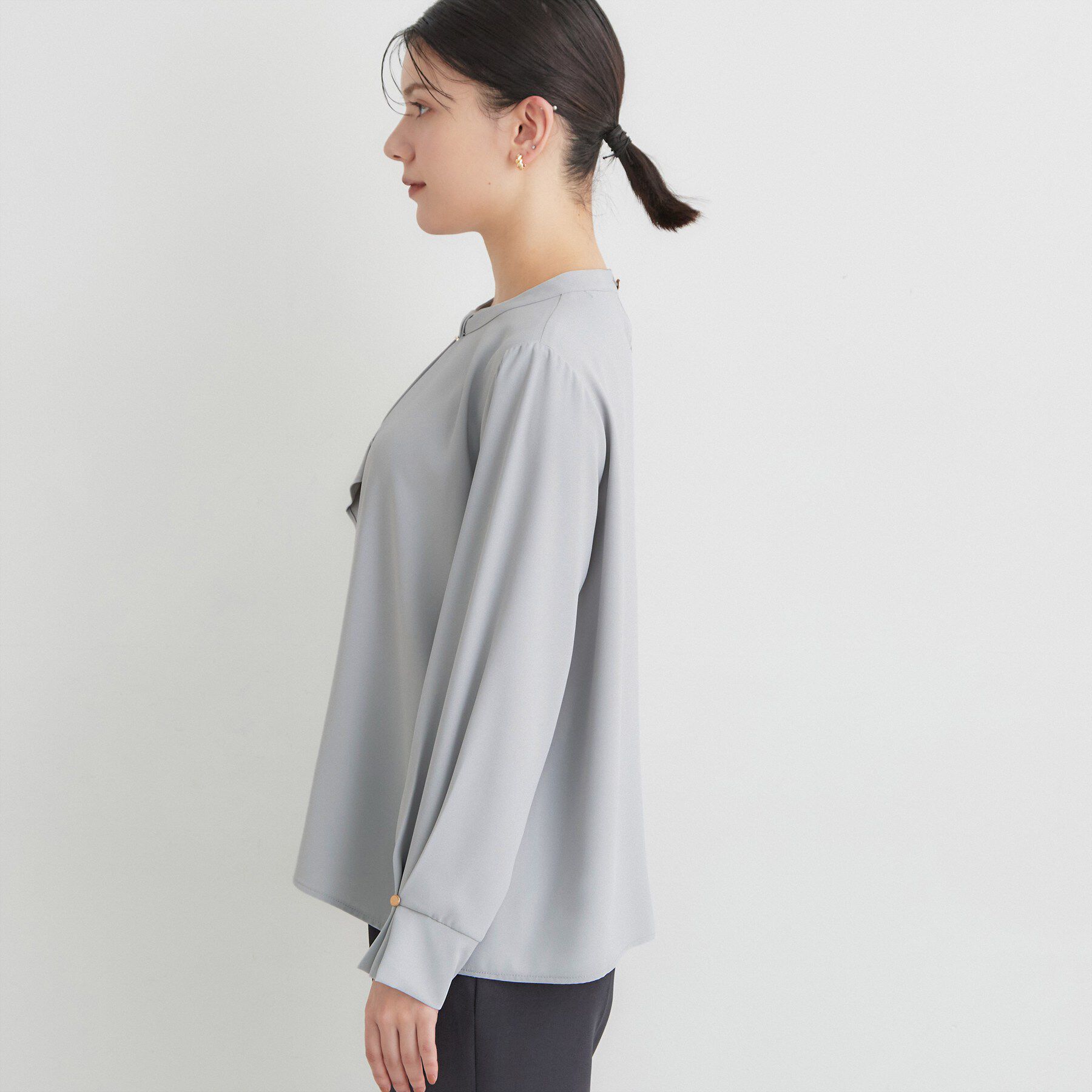 THE SHOP TK「ラッフルタイジョーゼットブラウス」|シャツ・ブラウス|