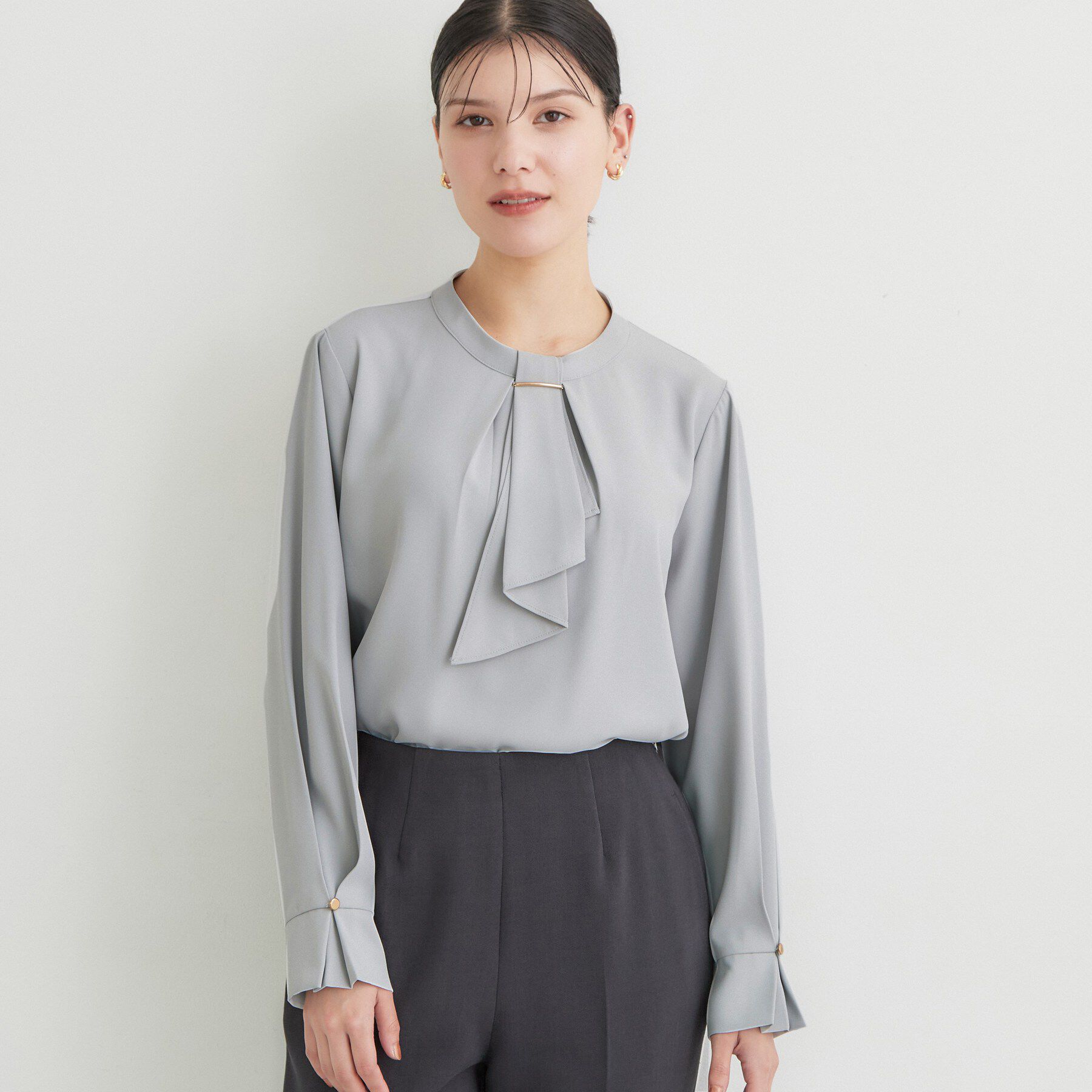 THE SHOP TK「ラッフルタイジョーゼットブラウス」|シャツ・ブラウス|