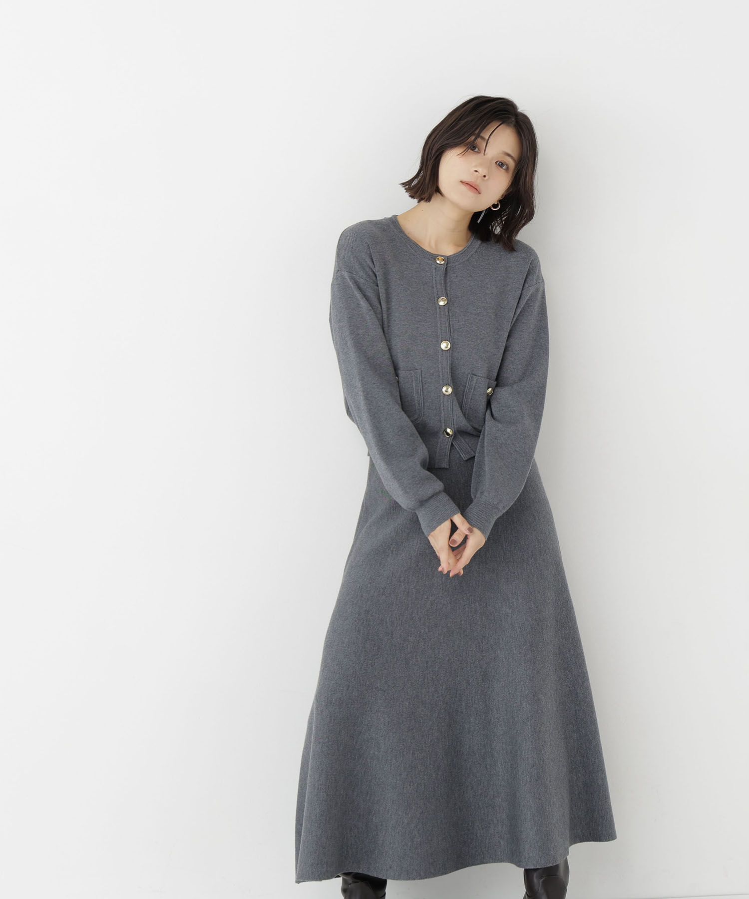  「ダブルフェイスニットセットアップ」|ワンピース|