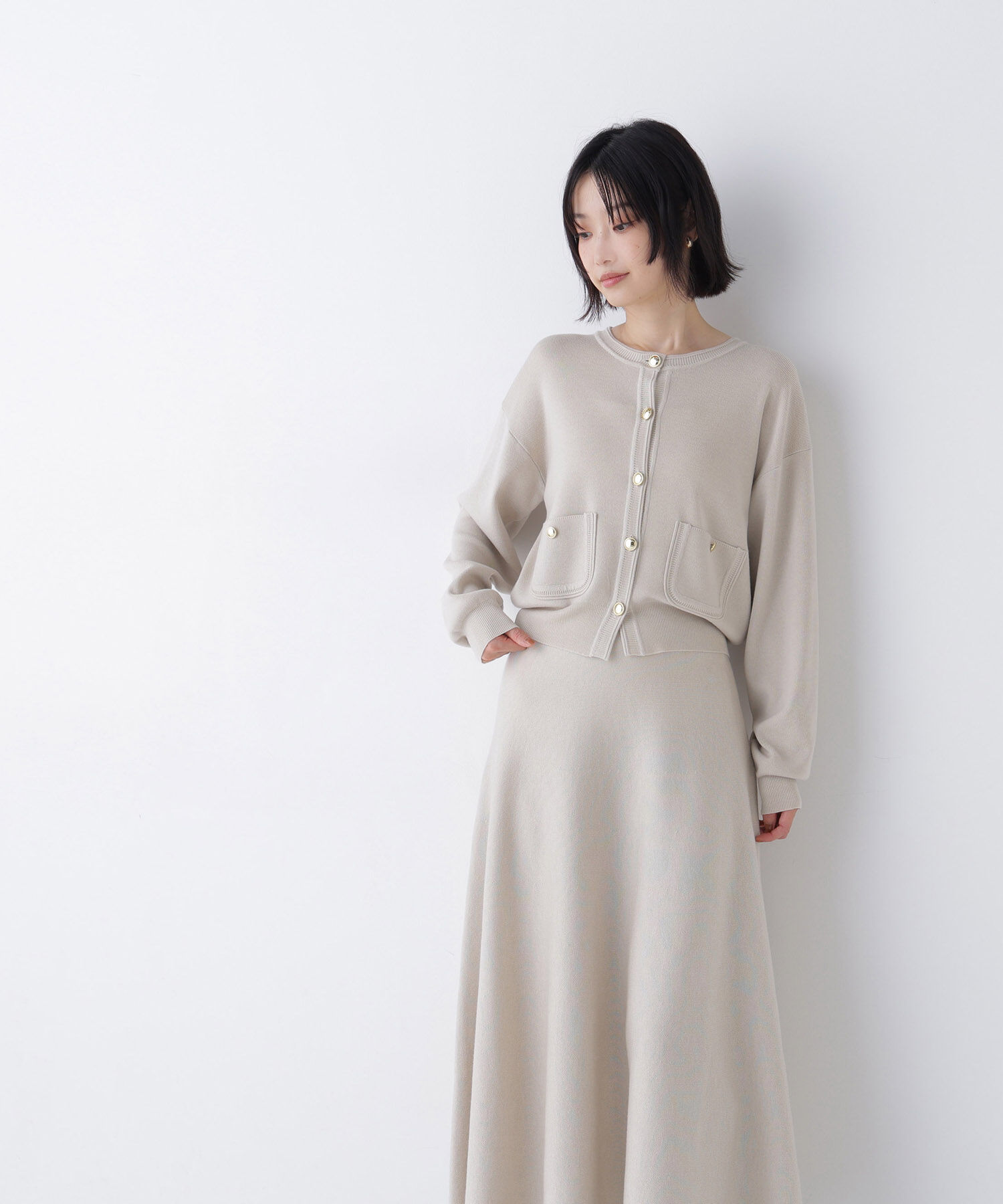  「ダブルフェイスニットセットアップ」|ワンピース|