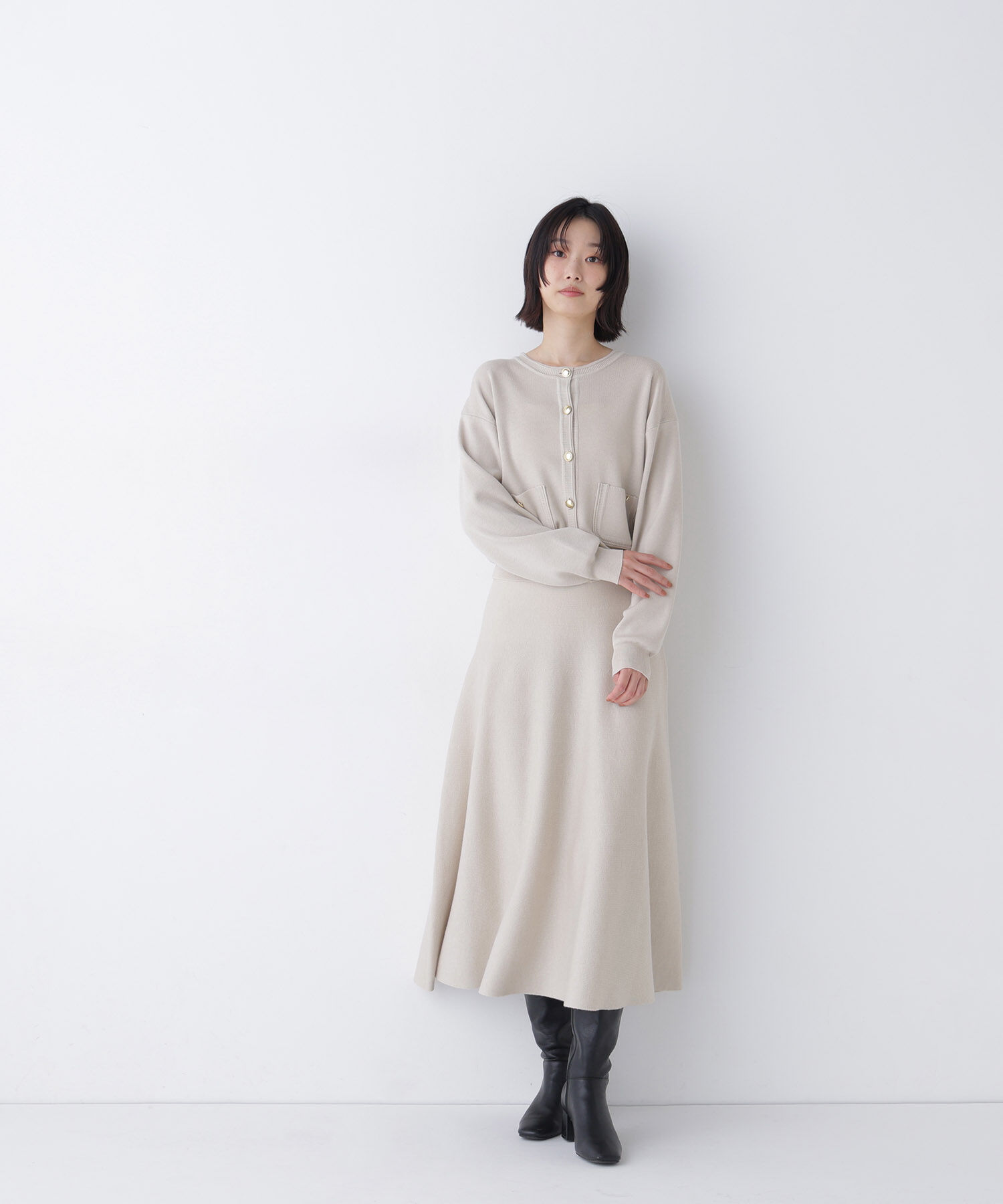  「ダブルフェイスニットセットアップ」|ワンピース|