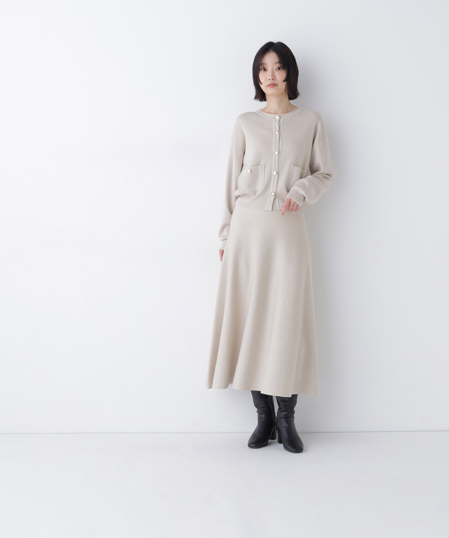  「ダブルフェイスニットセットアップ」|ワンピース|