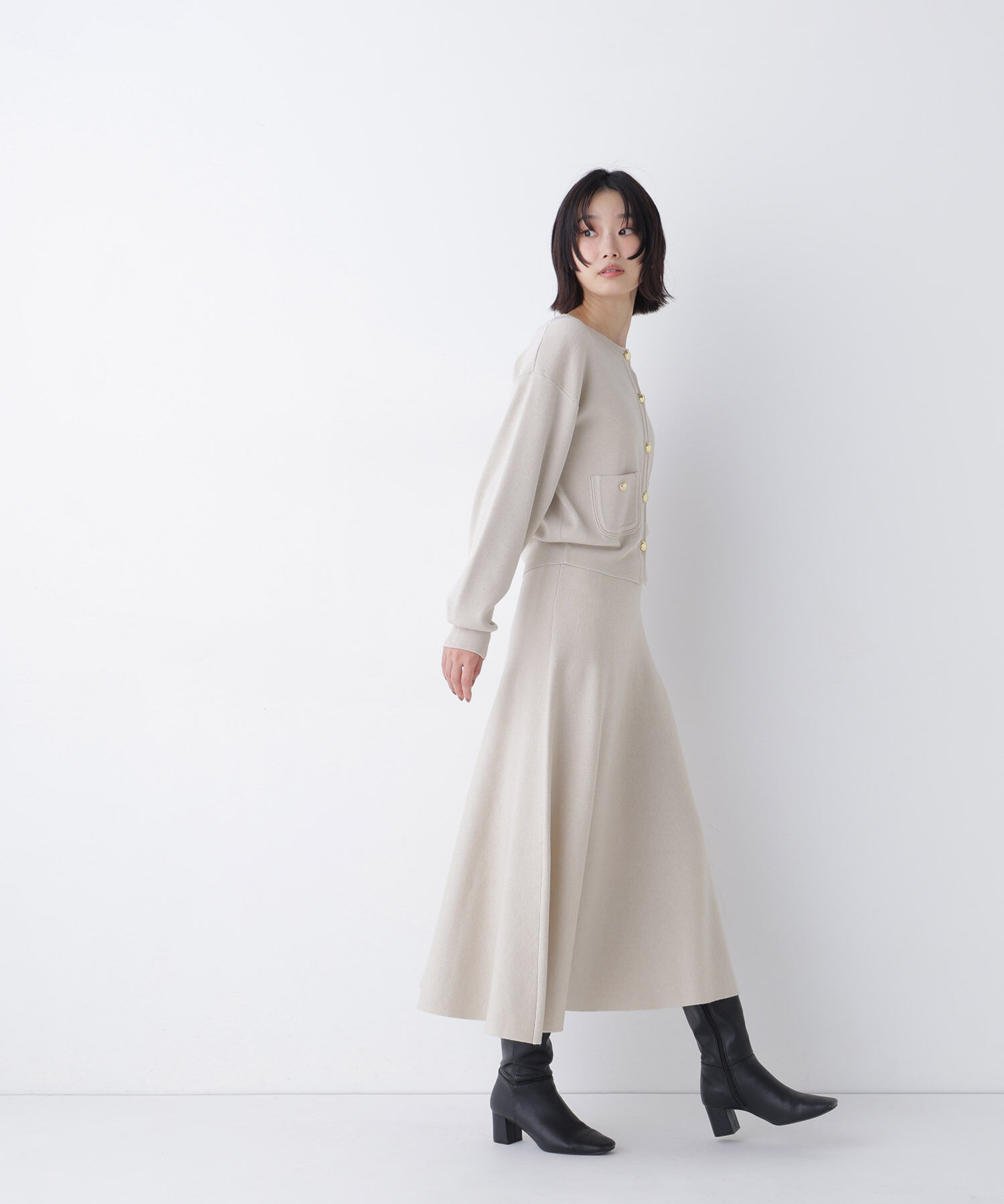  「ダブルフェイスニットセットアップ」|ワンピース|