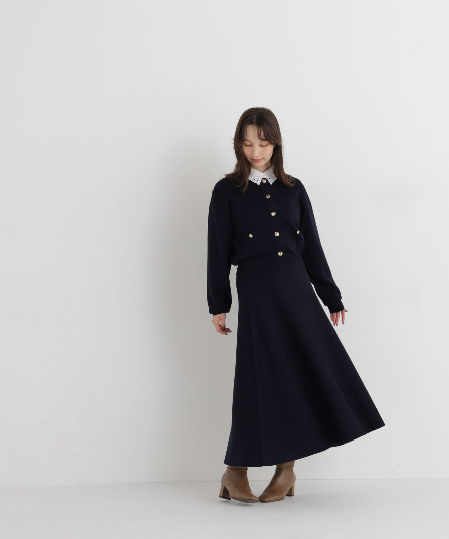 「ダブルフェイスニットセットアップ」|ワンピース|
