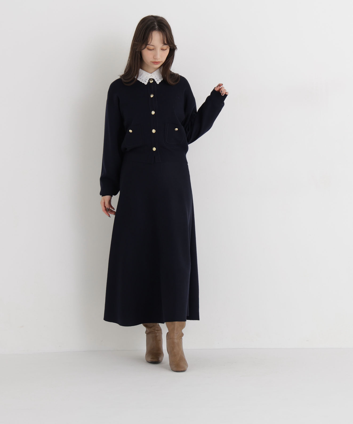  「ダブルフェイスニットセットアップ」|ワンピース|