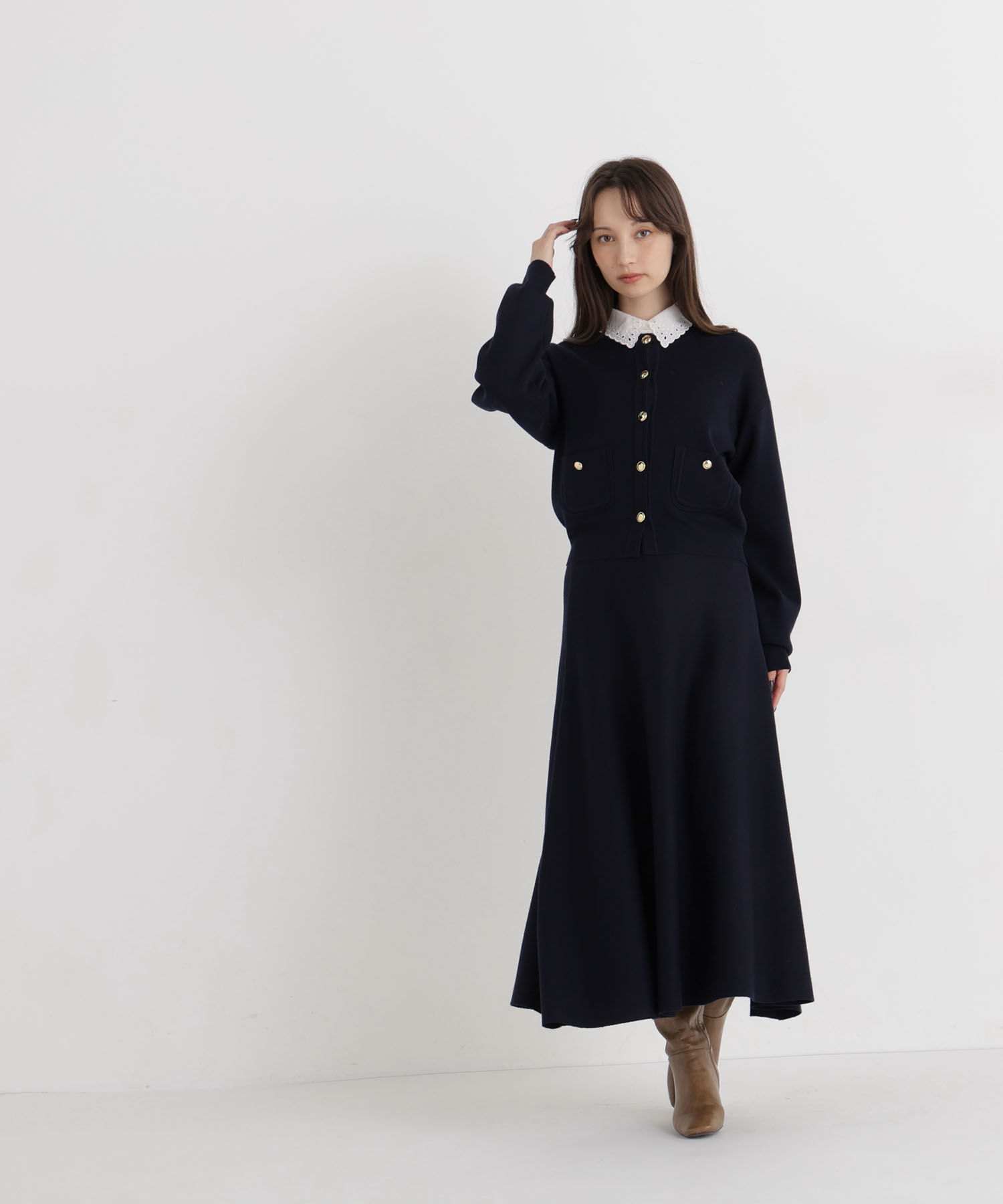  「ダブルフェイスニットセットアップ」|ワンピース|