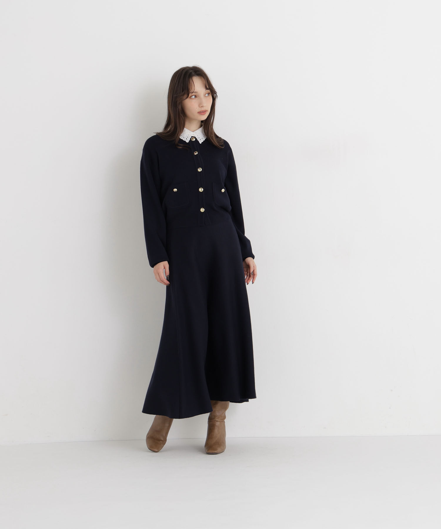  「ダブルフェイスニットセットアップ」|ワンピース|