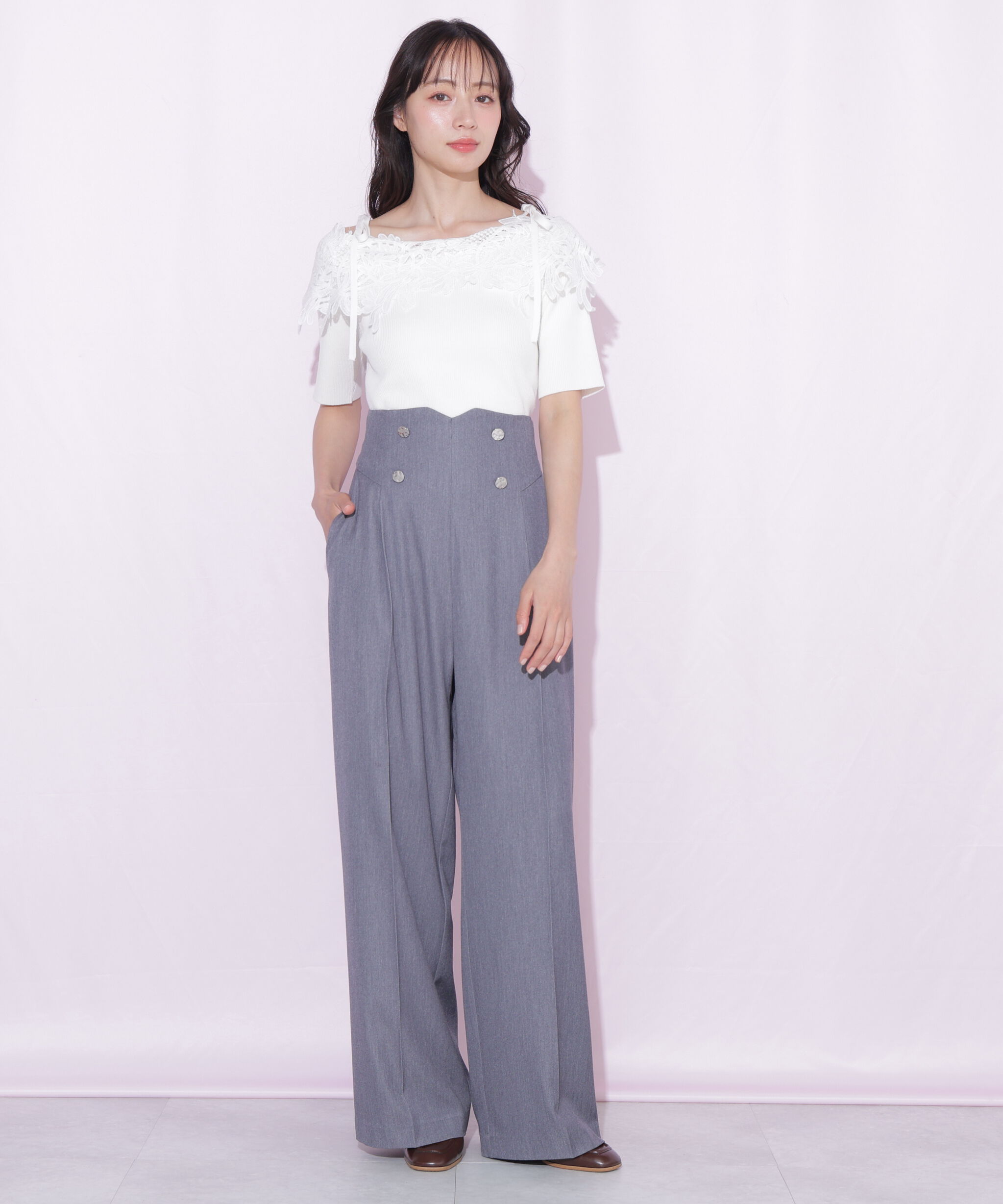  「ビスチェディテールワイドパンツ」|その他|