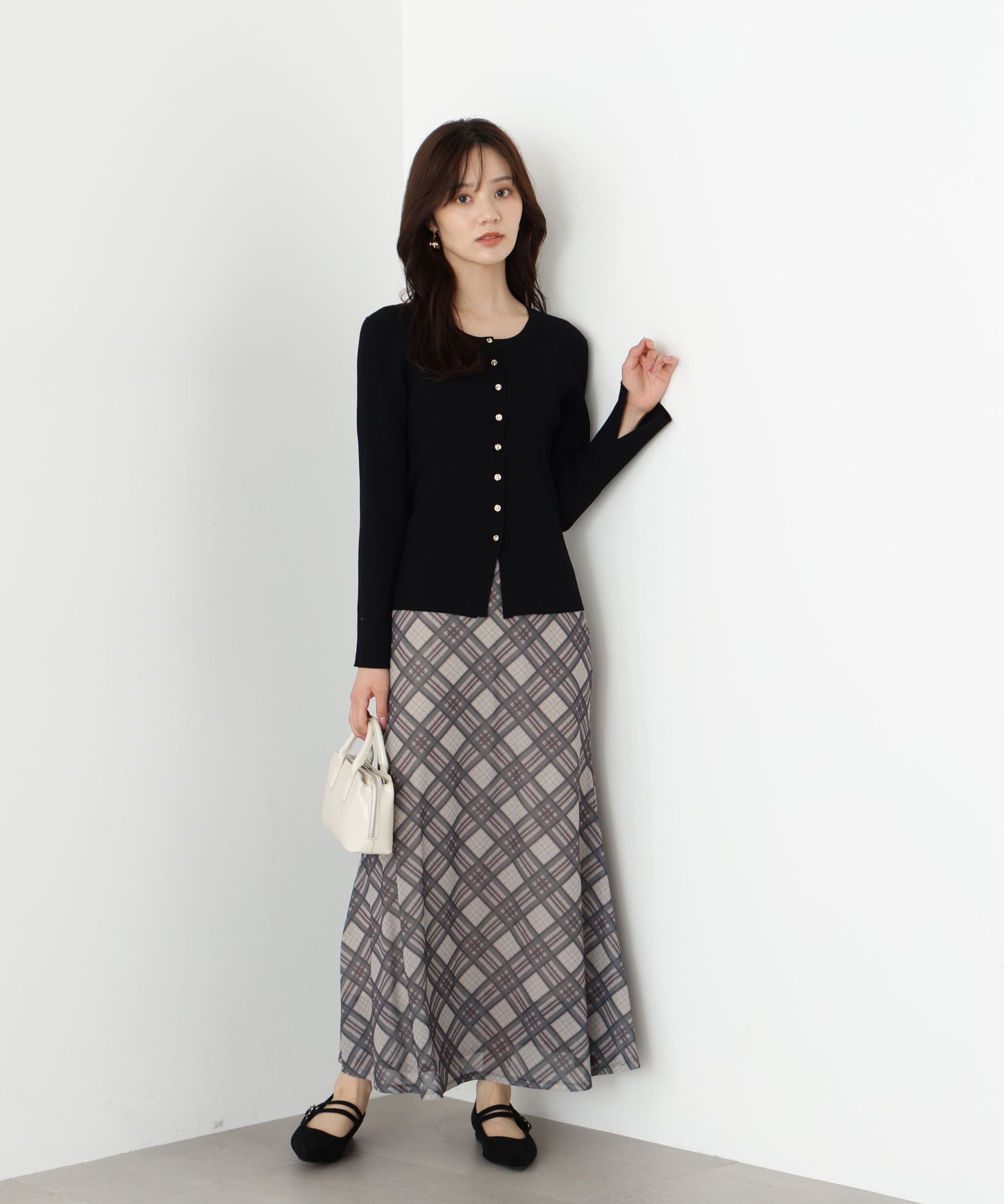 PROPORTION BODY DRESSING「チェックナロースカート 25AW」|スカート|
